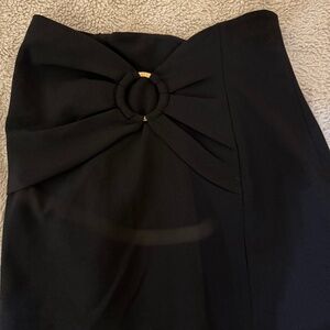 Zara black mini dress with Gold detail